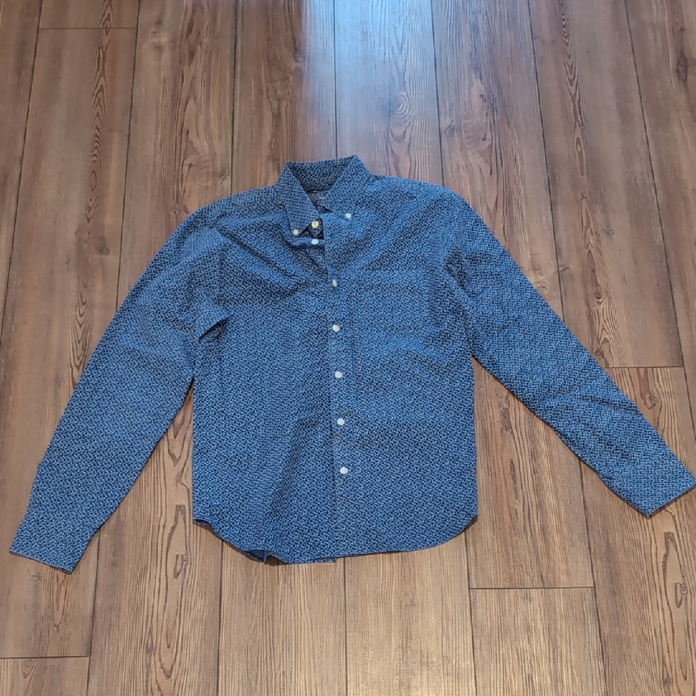 Bonobos Navy Geometric Button Down Shirt
